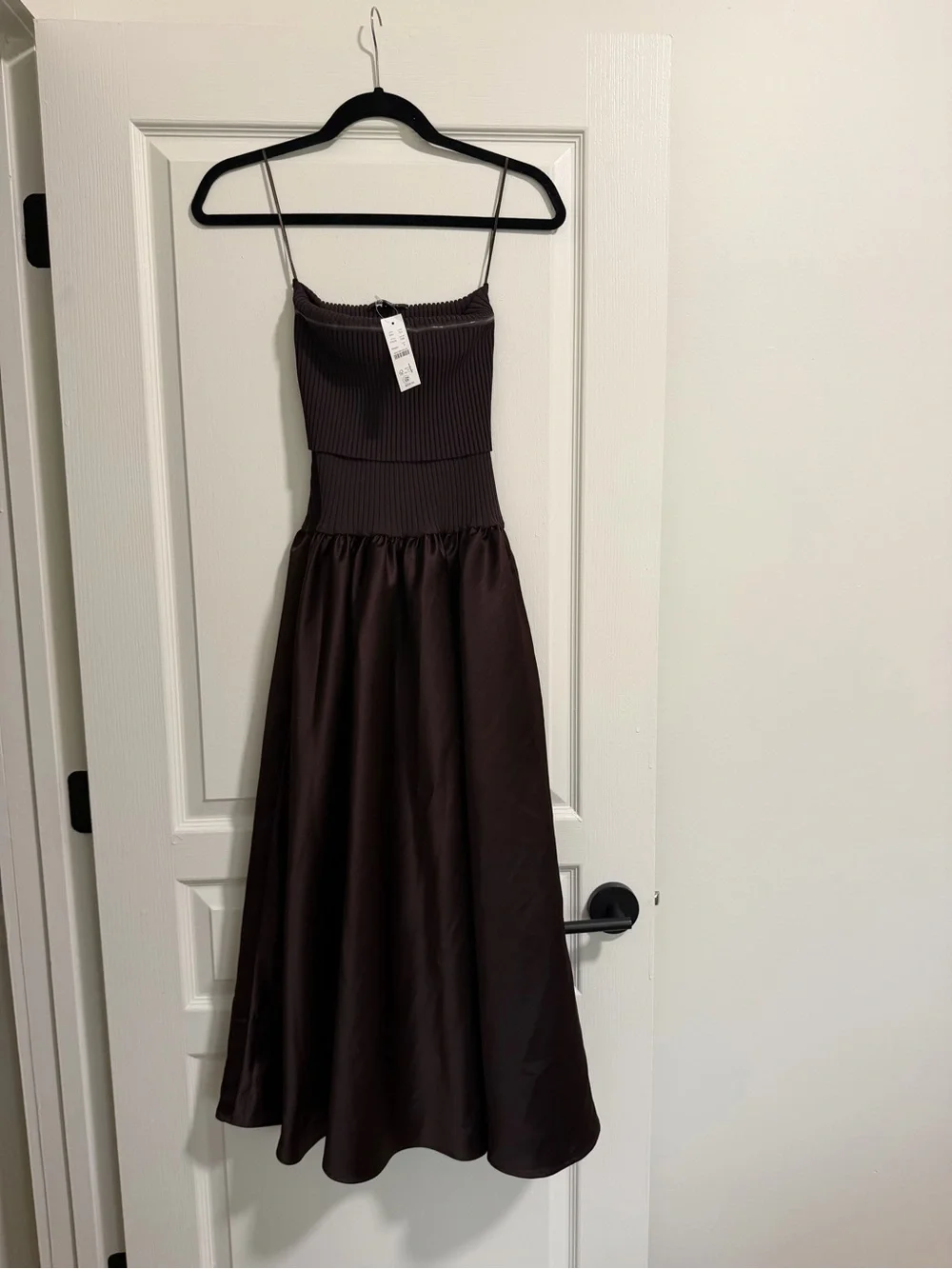 NWT Collection foldover mixy dress in duchesse satin